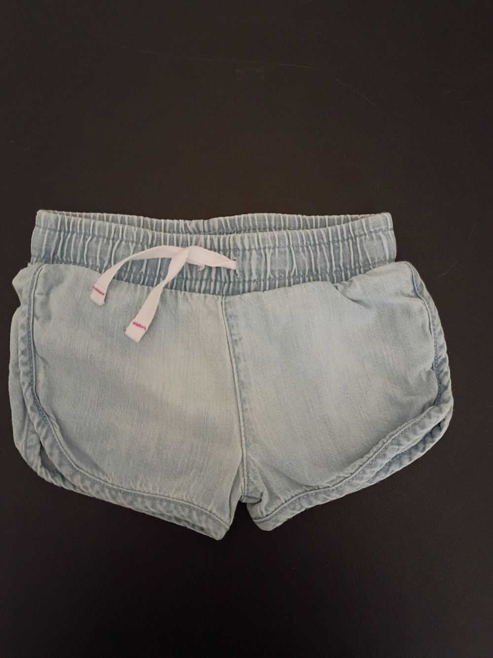 Cat & Jack Baby Girls' Light Wash Chambray Denim Shorts - 12M